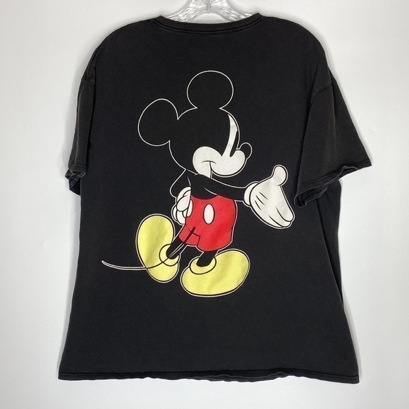 Disney Mickey Mouse All Over Print Black Short Sleeve Tshirt Size XL - Picture 2 of 5